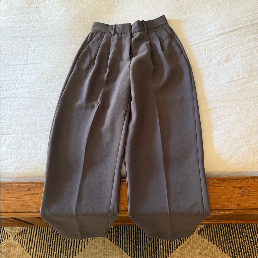 Wilfred Gray Wide-Leg Trousers